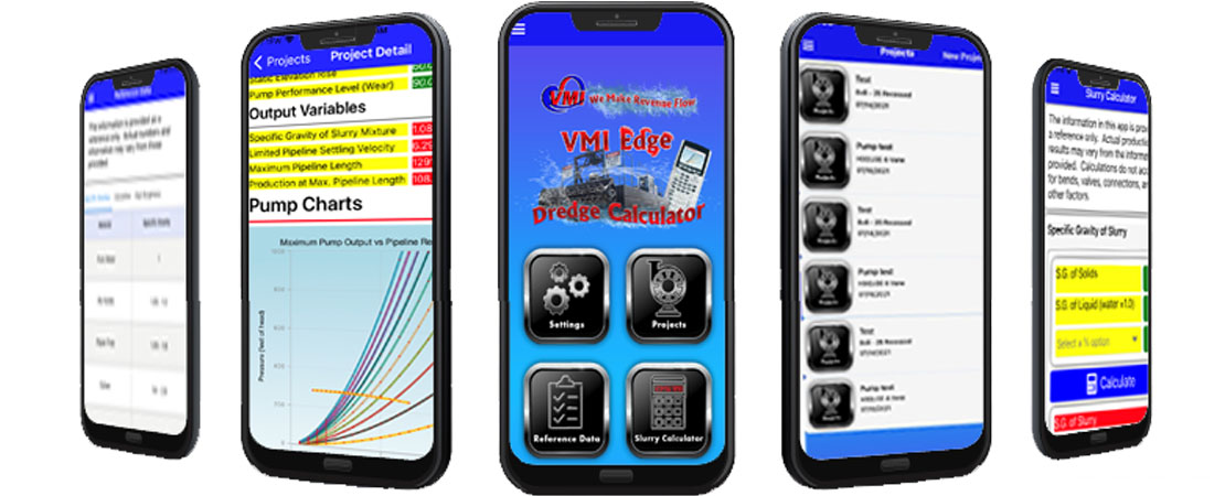 VMI Edge Dredge Calculator App Collage