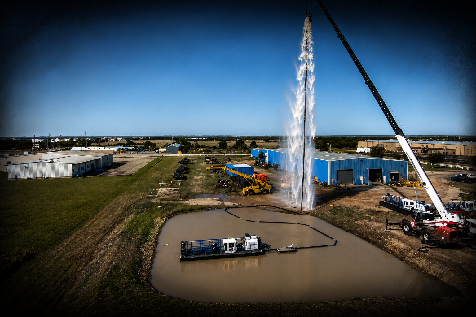 VMI MD-815 horizontal dredge pumping 111 feet straight vertical during testing
