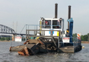 A VMI Dredge Gladiator 1230 cutter suction dredge working on location in Missouri